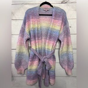Laurie Felt Pastel Striped Cardigan